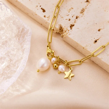 Pulsera con Perlas y Estrella