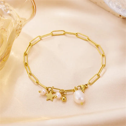 Pulsera con Perlas y Estrella