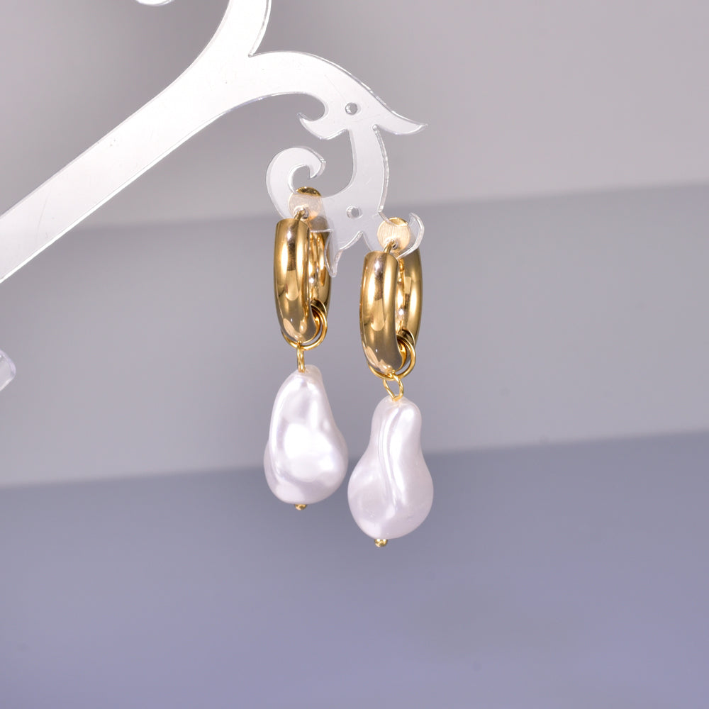 Aretes de Perlas Irregulares